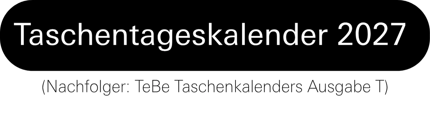 Taschentageskalender 2027 Bethge